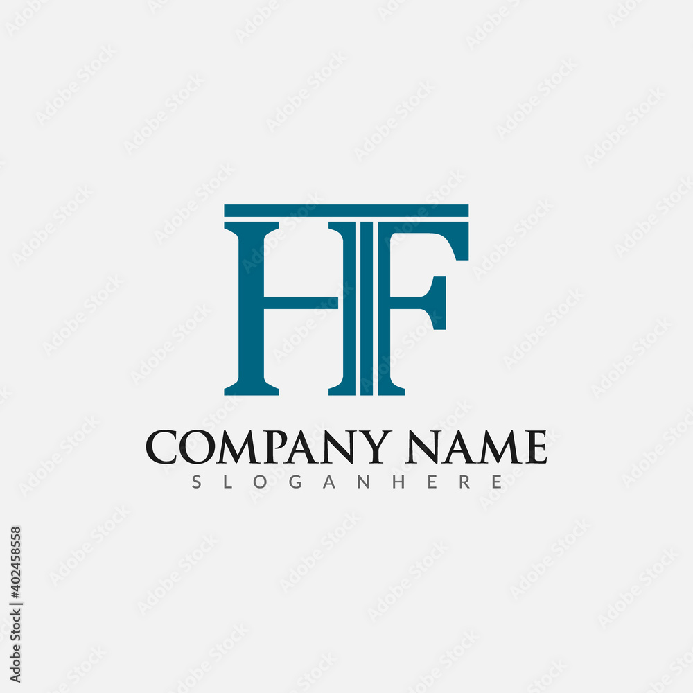 Letter HF Professional logo design. Easy to use on various types of business and company. 