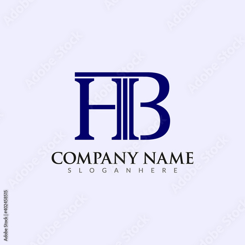Letter HB Professional logo design. Easy to use on various types of business and company. 