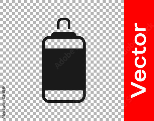 Black Punching bag icon isolated on transparent background. Vector.