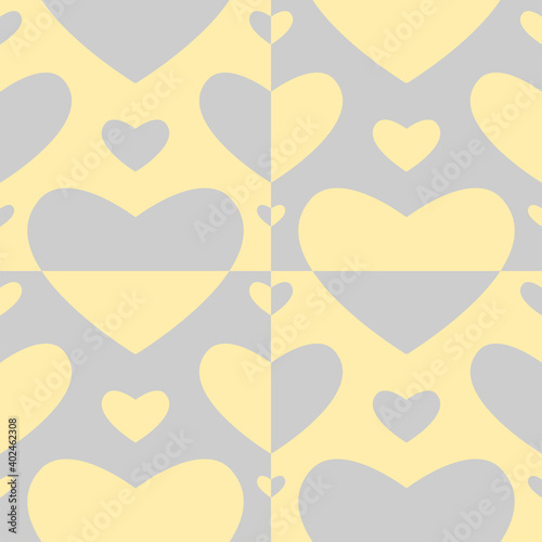 Seamless hearts pattern. Valentine's day background.  illustration