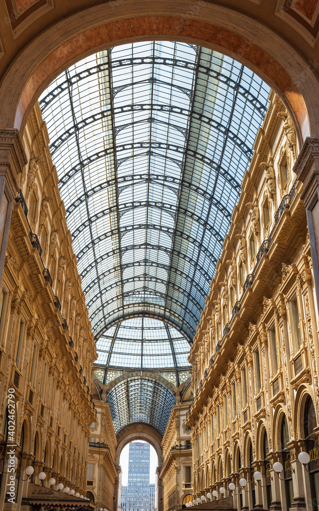Plazza del Duomo ,Milan, Italy 19th-century arcade 