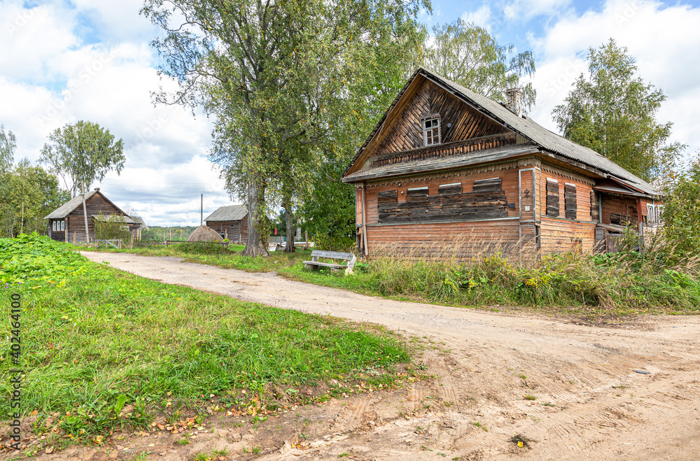 Abandoned old rural wooden house in russian village Abandoned old rural wooden house in russian village