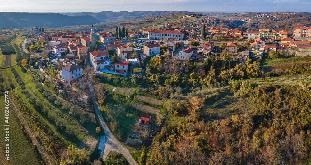 Scenic village Smarje near Koper in Slovenian Istria, Slovenia
