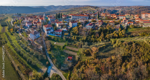 Scenic village Smarje near Koper in Slovenian Istria  Slovenia 