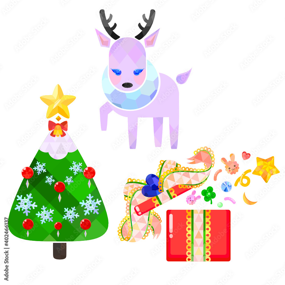 Christmas collection 2: reindeer gift and tree Christmas collection 2: reindeer gift and tree