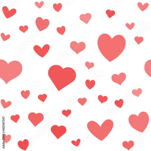 Hearts vector icon seamless pattern. Love texture background for valentine s day.