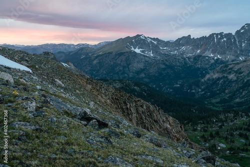 Fototapeta Naklejka Na Ścianę i Meble -  Sunset in Colorado's Indian Peaks Wilderness
