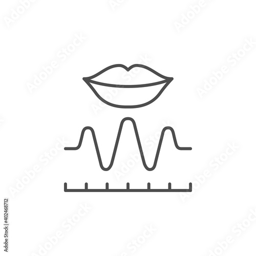 Voice recognition line outline icon