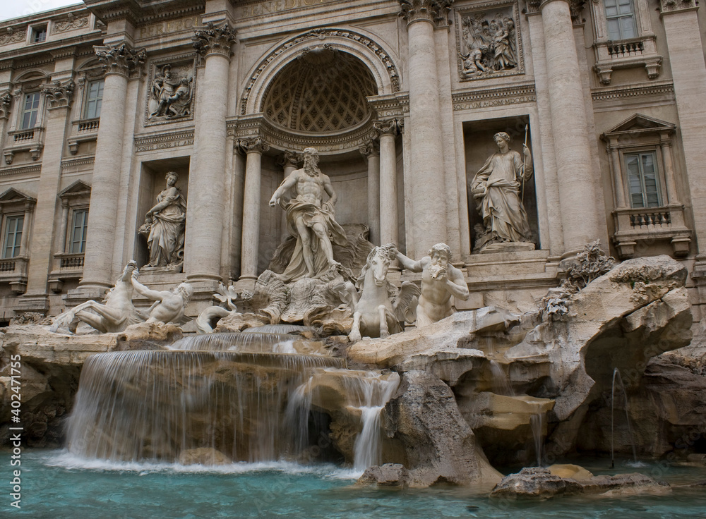 Fontana di Trevi fountain in Rome.