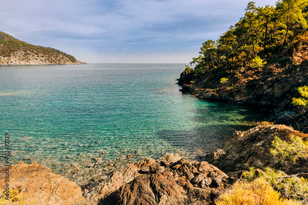 Fototapeta premium Turquoise Coast on Mediterranean Sea