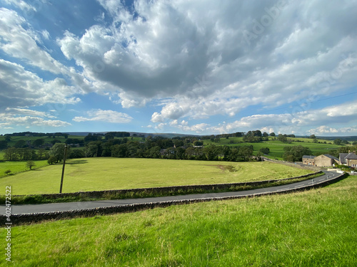 Country landscape, with the B6478 road, near the village of, Slaidburn, Clitheroe, UK