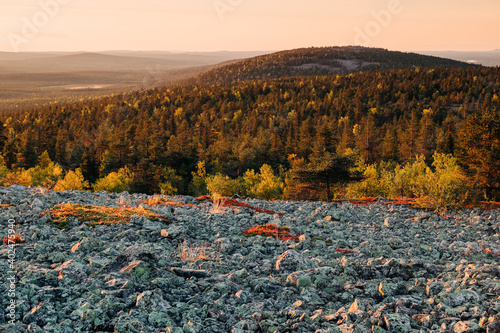 Sonnenuntergang auf dem Luostotunturi