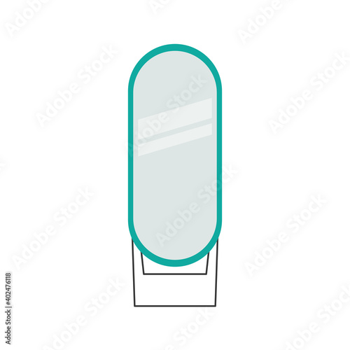 mirrow on a white background