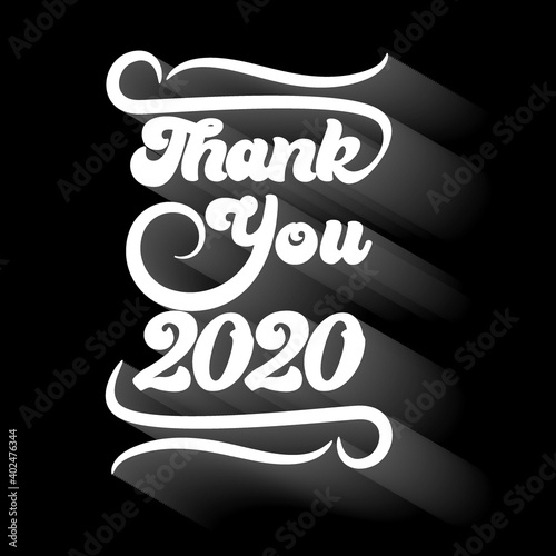 Thank You 2020, Hand lettering for holiday ,Thanksgiving Day