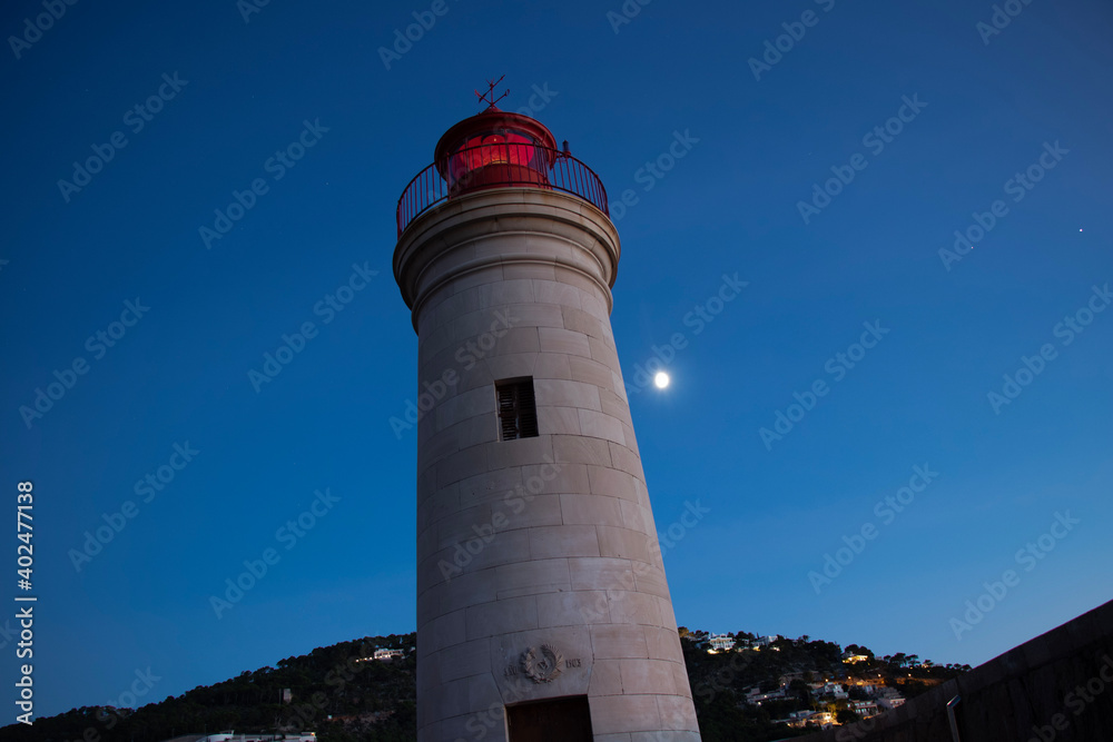 lighthouse at night