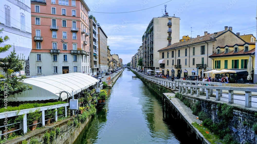 canal in milan