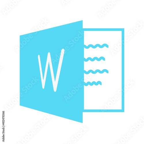 word icon, computer software file icon, word file icon .