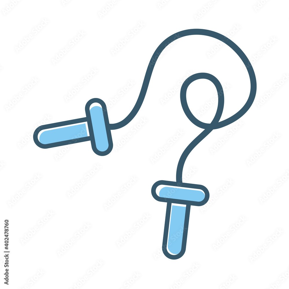 jump rope with a blue color jump rope with a blue color