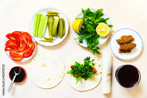 set of vegetables