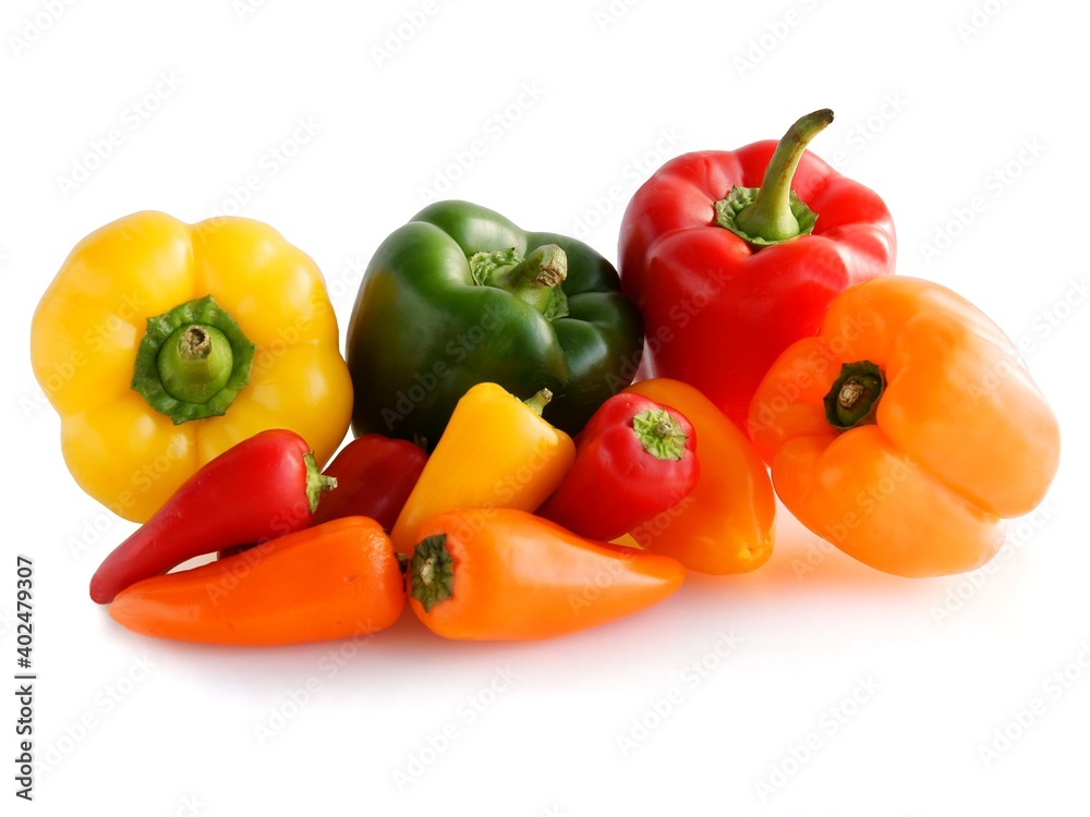 multicolor sweet peppers for eating,cooking or as frozen preserve