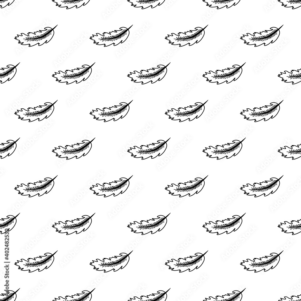 Obraz premium Seamless feathers pattern