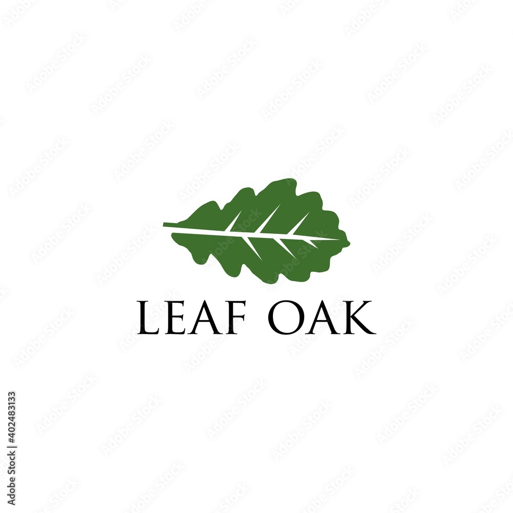 Leaf Oak Vector Logo Design