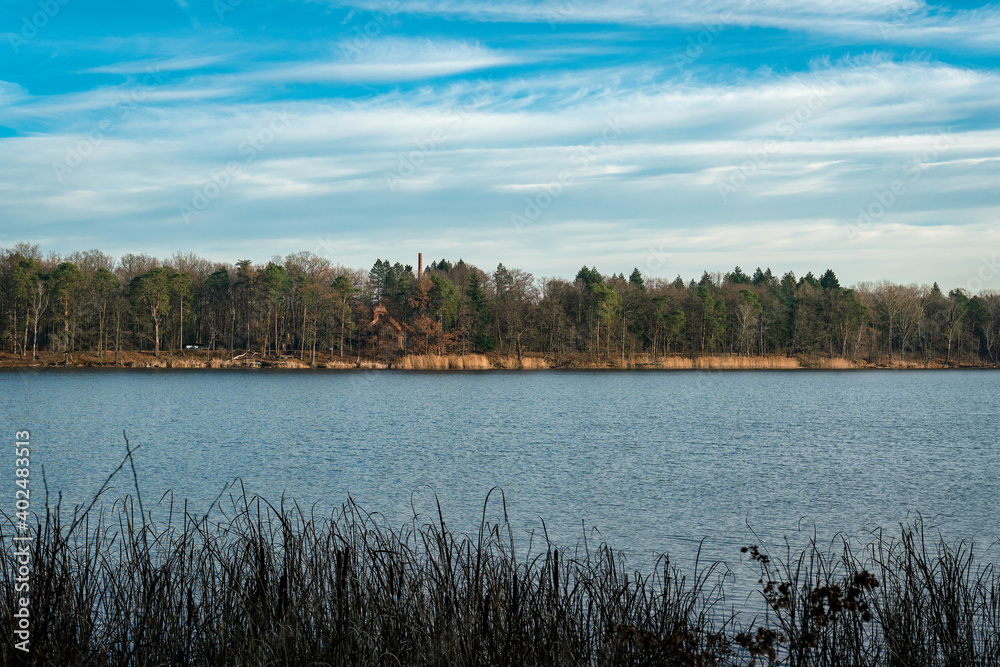 View across Grabowsee lake near Friedrichsthal