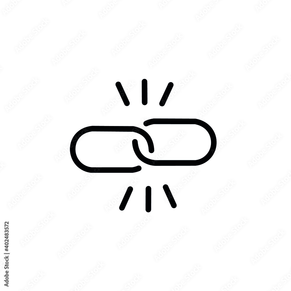 Fototapeta premium Links icon vector set. Chain sign set collection icon.