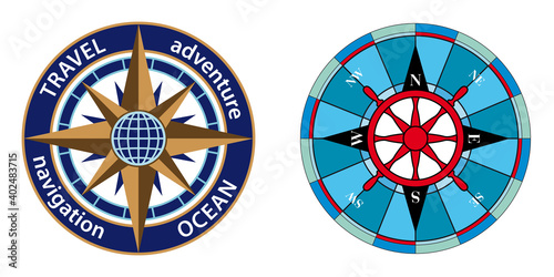 Autocollant, étiquette ou badge pour la navigation d’aventure en mer.