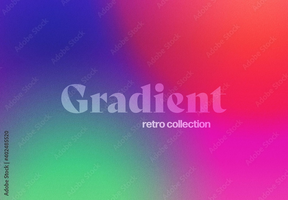 Abstract Retro Gradient Textures Art Kit Stock Template Adobe Stock
