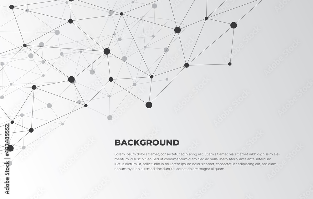 White Geometric Molecules Technology Background White Geometric Molecules Technology Background