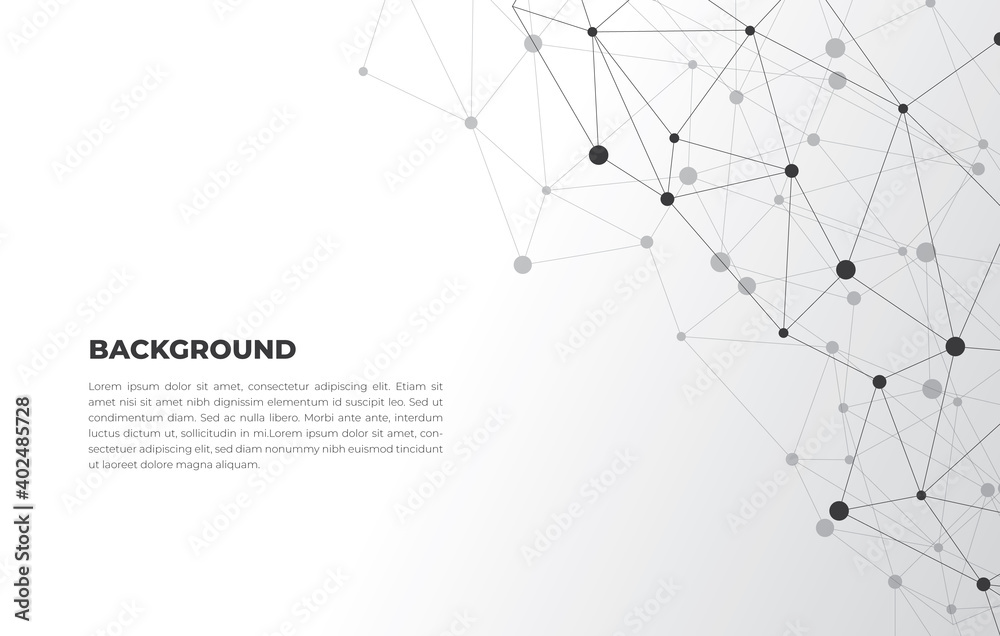 White Geometric Molecules Technology Background White Geometric Molecules Technology Background