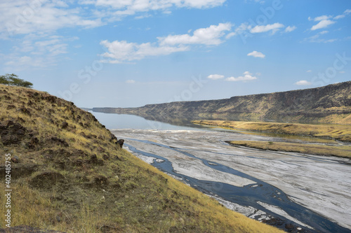 Scenic view of Lake Magadi, Rift Valley