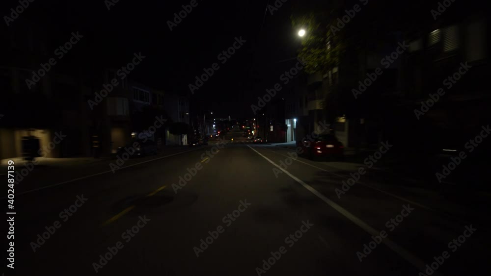 San Francisco Driving Plate FIsherman's Wharf 02 North Point St at Jones St at Night California USA San Francisco Driving Plate FIsherman's Wharf 02 North Point St at Jones St at Night California USA
