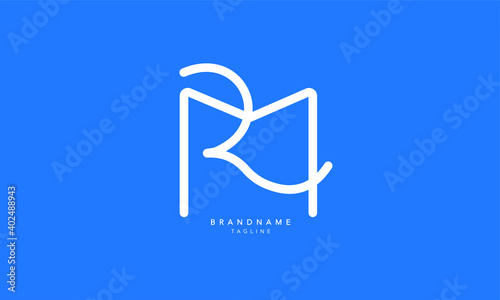 Alphabet letters Initials Monogram logo MR, RM, M and R