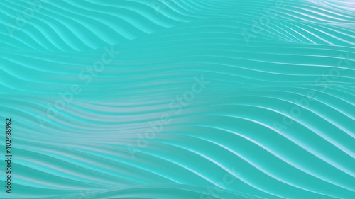 Abstract 3D Looping Liquid Wave Animation - Teal
