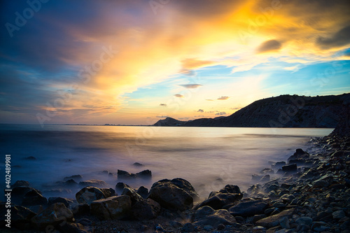 sunset at the beach i spain