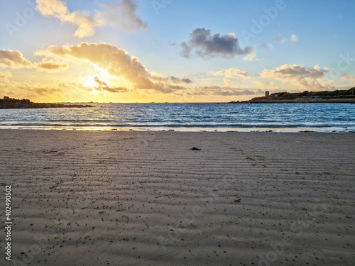 Chouet Beach Sunset, Guernsey Channel Islands photo