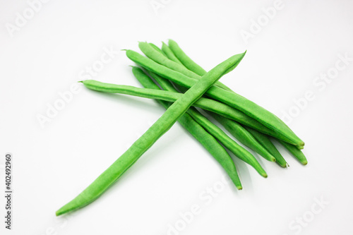 Green and fresh green beans