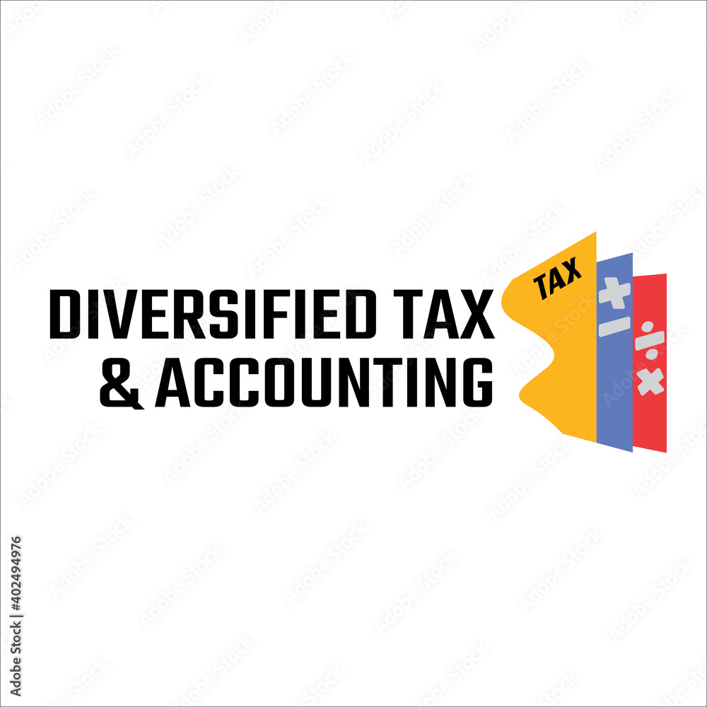 Fototapeta premium Tax and accounting logo design. Suitable for company logos and brand logos