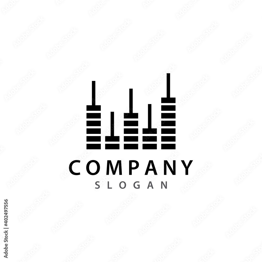 Music logo vector icon