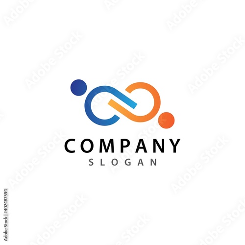 Infinity logo vector icon
