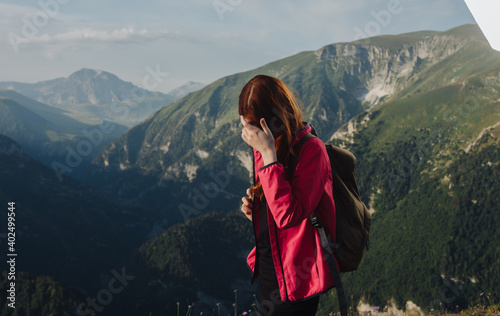 woman outdoors tourism travel fresh air walk