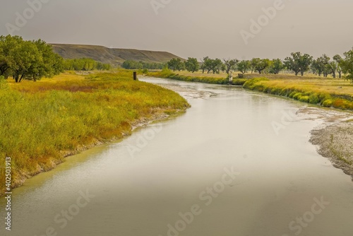 River in Badlands in South Dakota 3