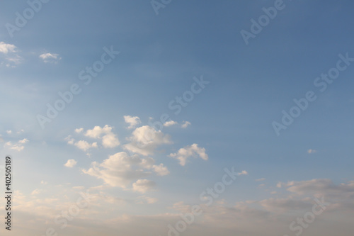 Clouds and blue sky for background.