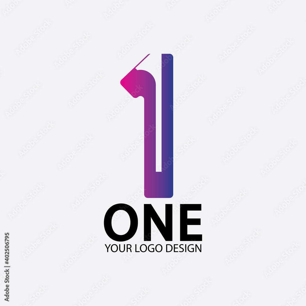 Number 1 logo vector icon design template Number 1 logo vector icon design template