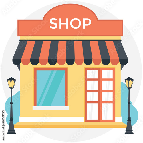 Shop Flat Colored Icon