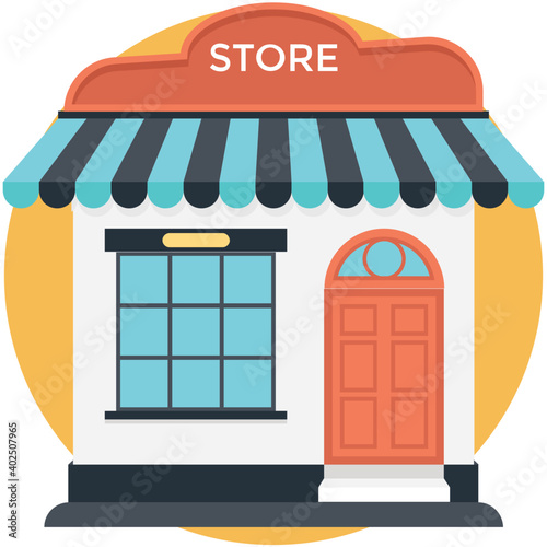 Store Flat Colored Icon