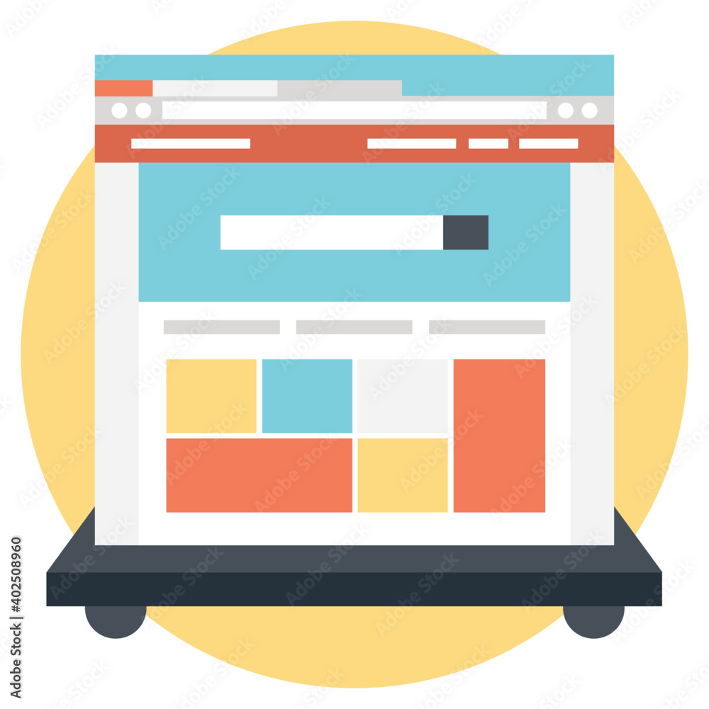 Web framework template, modern flat vector icon, designing site and web page layout Web framework template, modern flat vector icon, designing site and web page layout