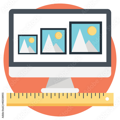 App icon resizer, Modern flat vector illustration 